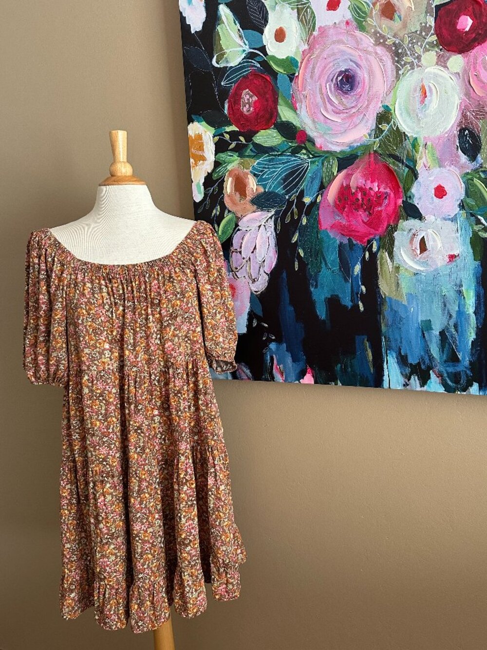 Wild Fable Boho Floral Mini Dress XL